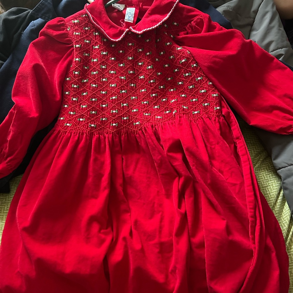 Red Dress with Embellished Bodice